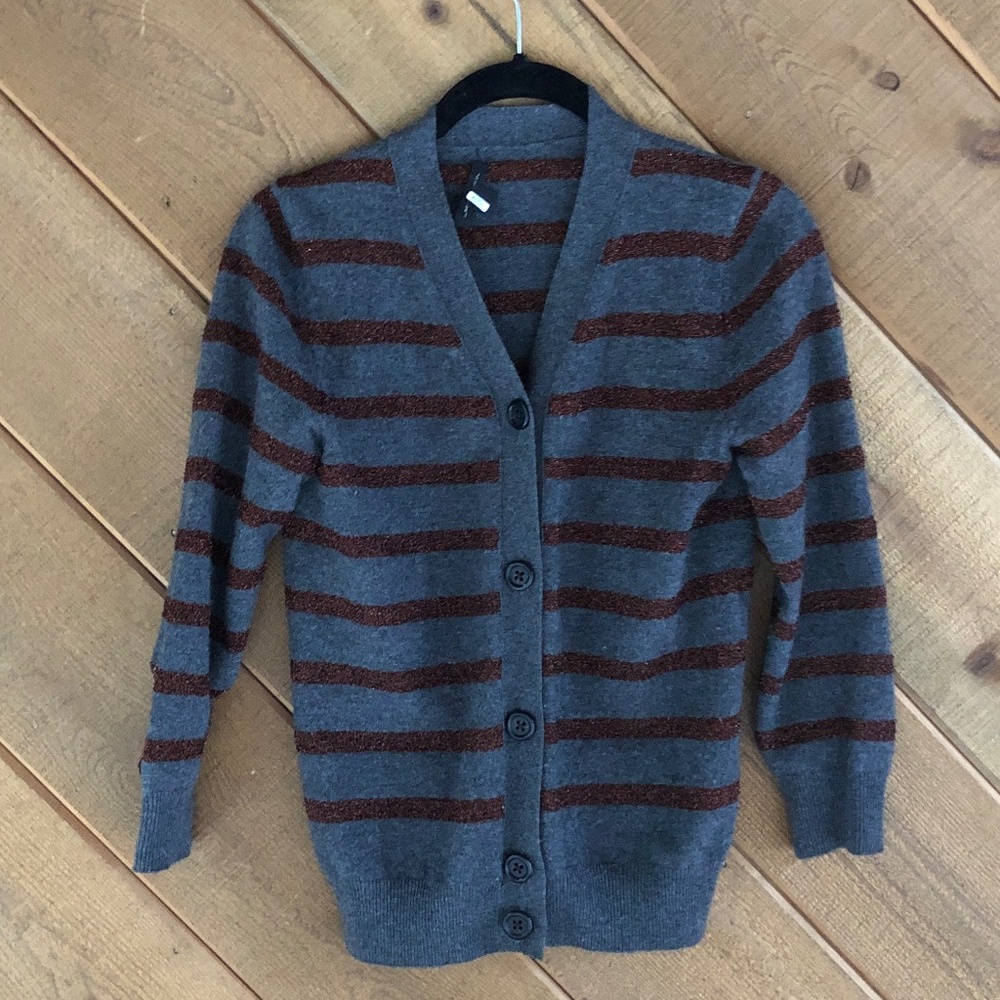 Marc Jacobs Striped Cashmere Cardigan, Size XS